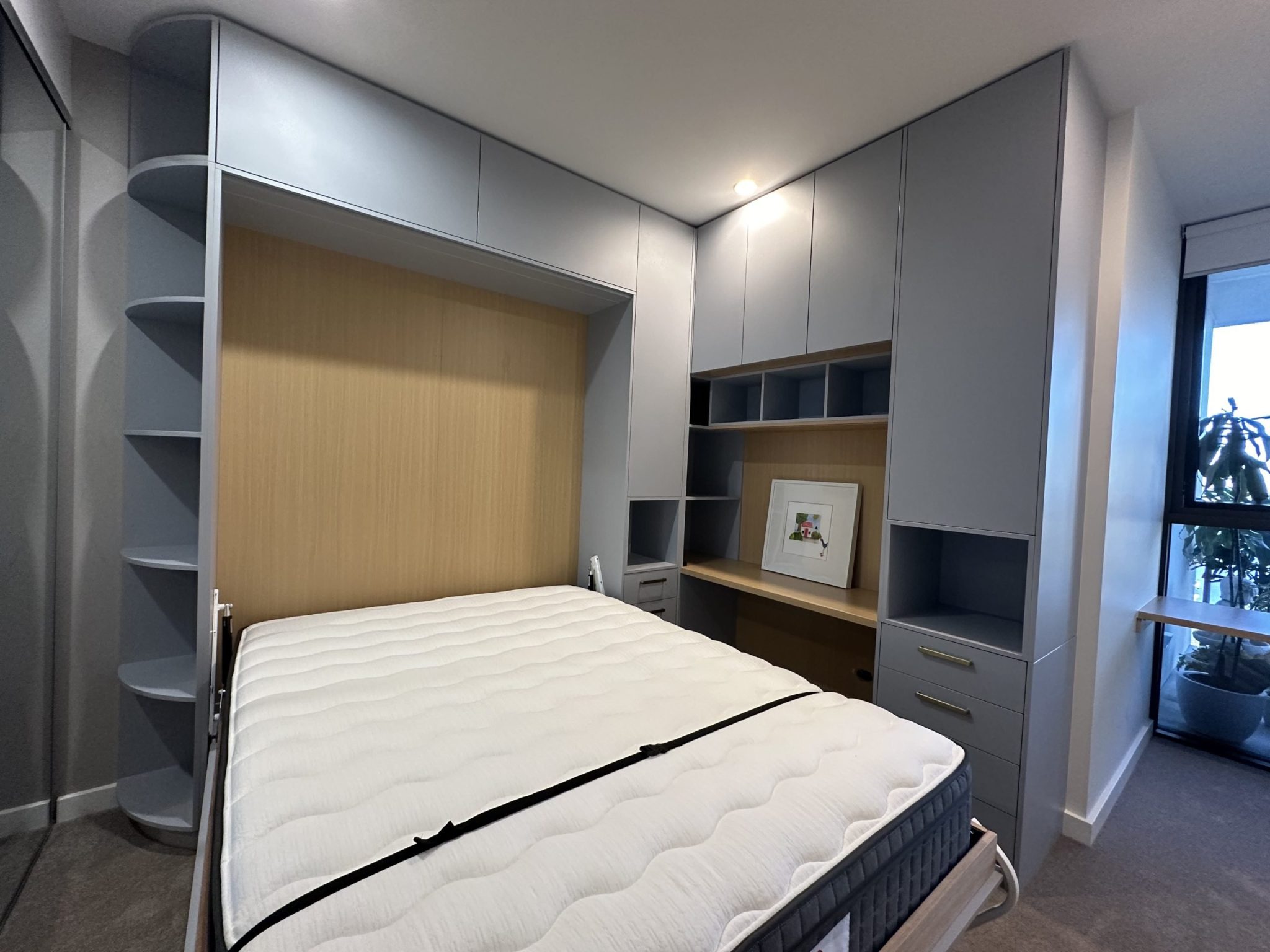 Wall bed in small room